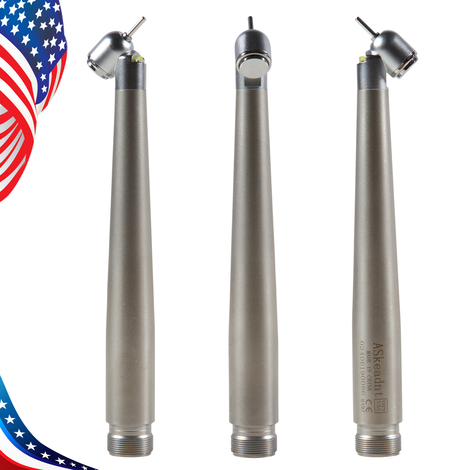 NSK Style Dental Surgical 45° Degree LED High Speed Handpiece Turbine 2 Holes