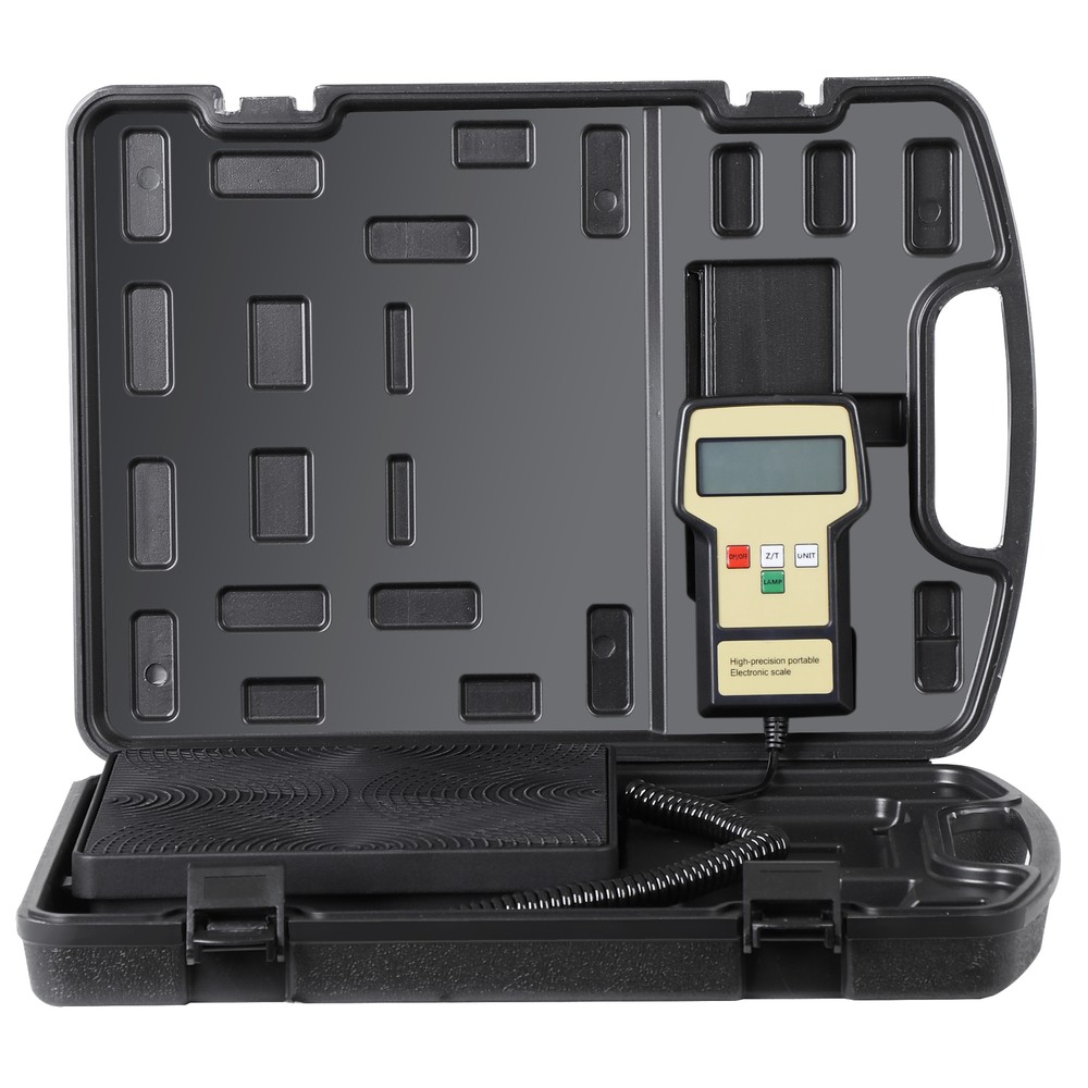 220LBS Electronic Digital Refrigerant Charging Weight Scale with Portable Case