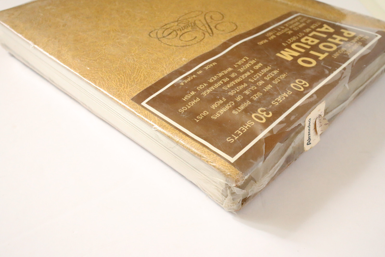 Vintage 60s 70s NEW UNSUED Photo Album 60 Magnet Pages Yellow Orange