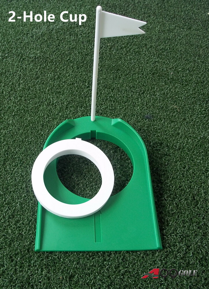 A99Golf 2Hole Putting Cup Adjustable Flagpole Hole Indoor Training Aids 1or2Sets