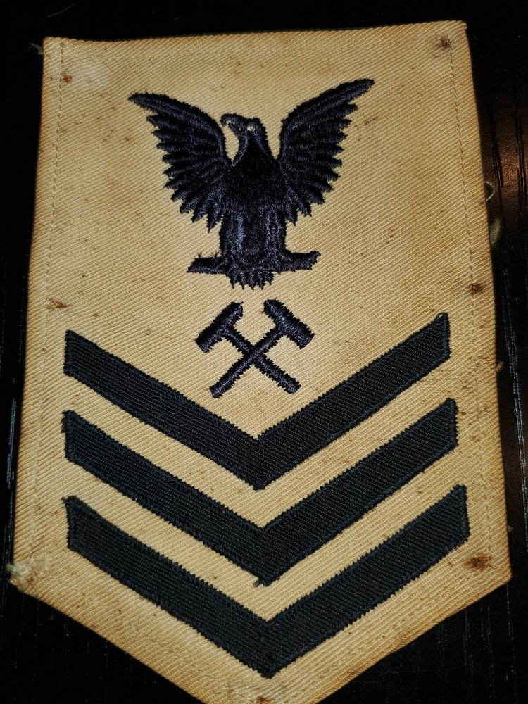 WWII USN Navy 1st Class Metalsmith Chevron Rate Patch L@@K!!!