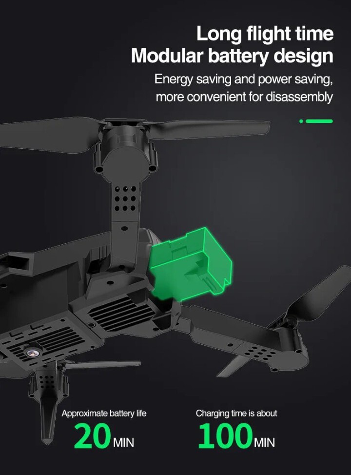 RC Drone HD Pro Wide Angle Camera WIFI FPV Foldable Drone Dual Camera Quadcopter