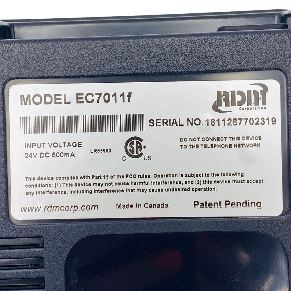 RDM EC7000i Dual-Sided Check Reader Scanner EC7011f w/Adapter