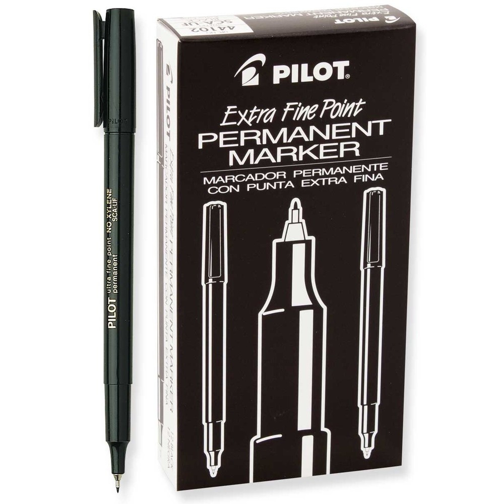 Pilot Extra Fine Point Permanent Pen Marker, Capped, Choose Color & Quantity