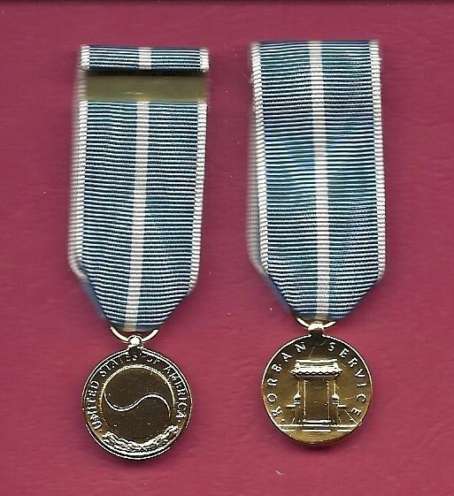 Korea Korean Service Anodized mini miniature medal