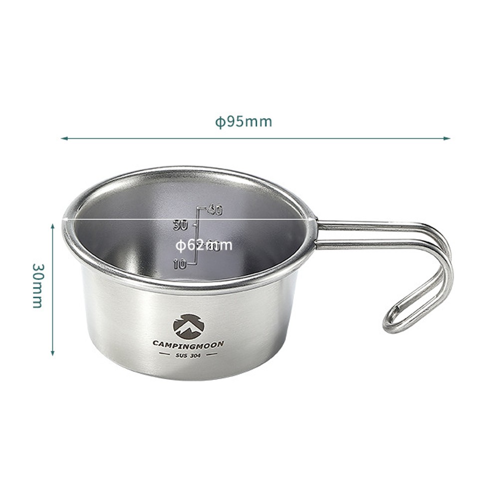 Cup Stainless Steel 60ml Coffee Cup Picnic Tableware R4S3