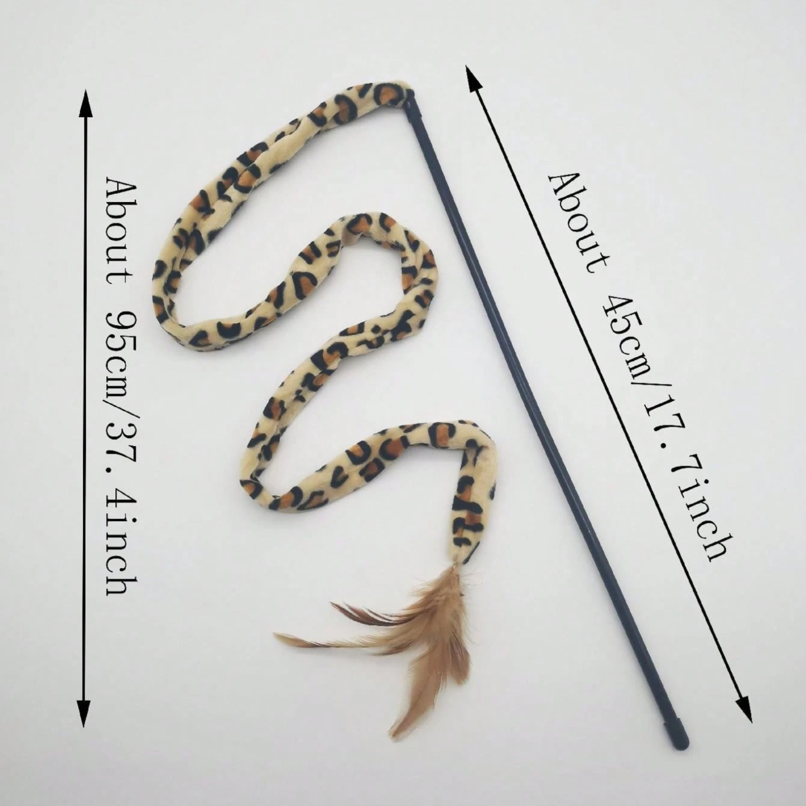 Cat Teaser Wand Indoor Interactive Kitten Fun Toy Teaser Exercise Feather Wand