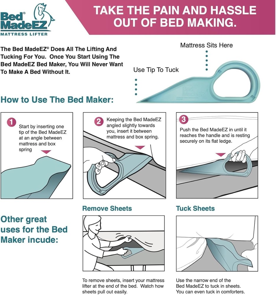 Mattress Lifter Bed Maker Tool Sheet Tucker Easy Bed Making Ergonomic Helper