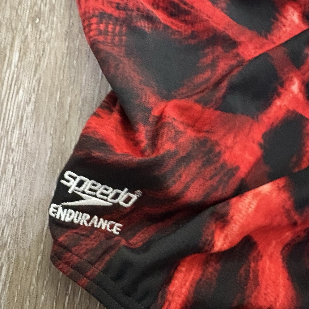Speedo Endurance One Piece Size 22 Red And Black Pattern NWT MSRP $76