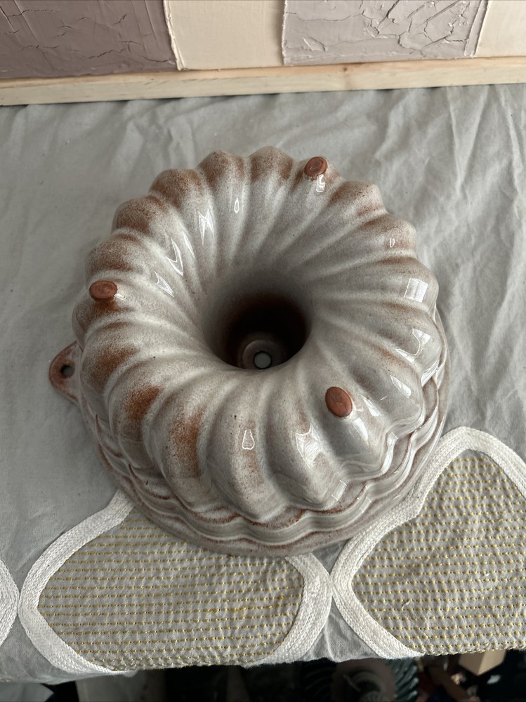 Vintage German Ceramic Bundt Cake Mold - 10”