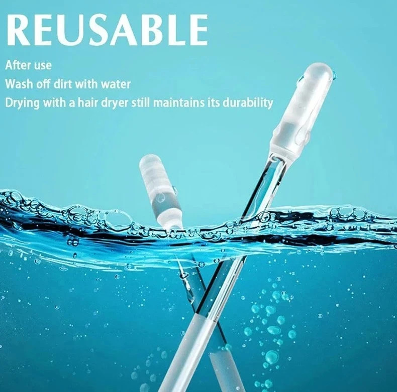 24pcs Disposable Silicone Ear Wax Remover Sticky S/L Ear Pick Cleaner Tool*