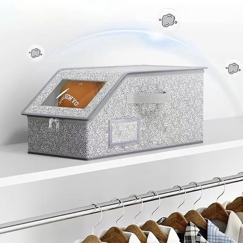 1/2x Stackable Hat Storage Organizer for Baseball Caps 24 Caps Hat Box with Lid