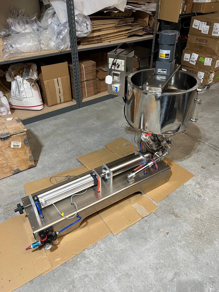 100-1000ml Liquid Paste Filling Machine with Heating Mixing Function Packer 110V
