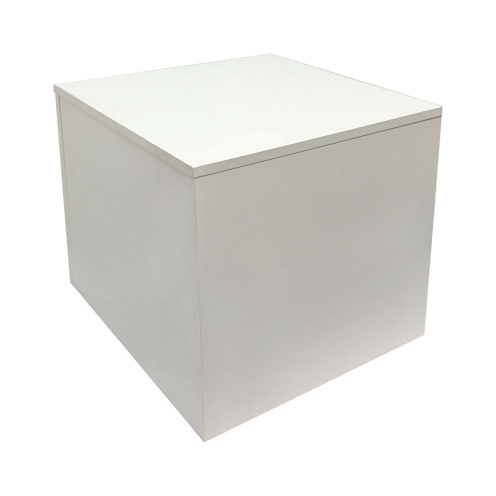 18'' x 18'' Knockdown Base Box Display Fixture Retail Warehouse - White