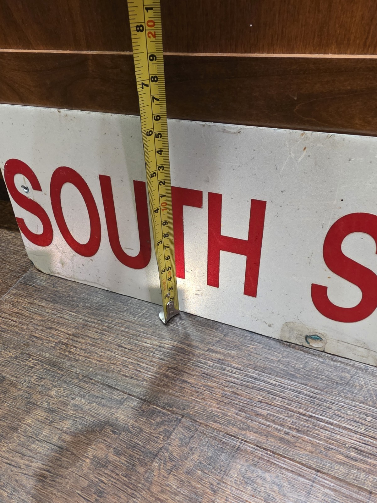 Vintage Boston South Station Ave Street Sign MBTA Railroad Transit History Hub