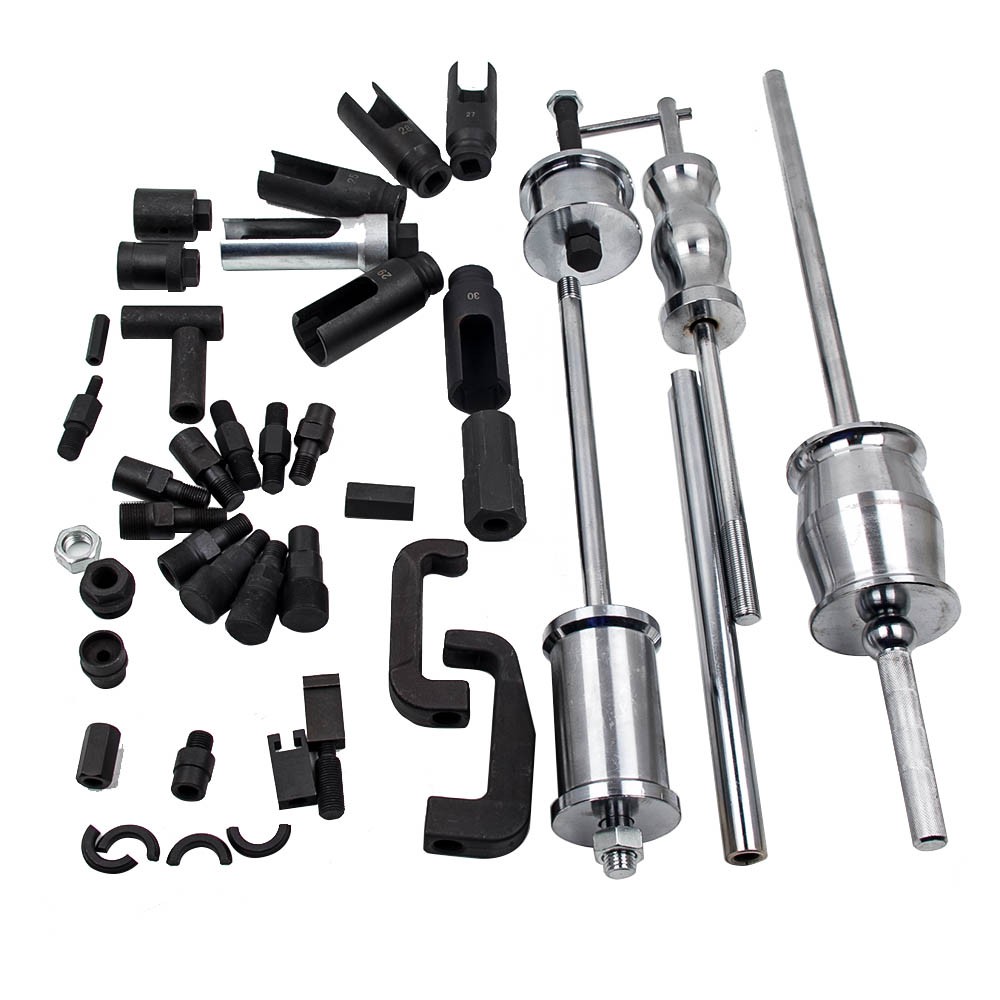 Auto Truck Diesel Injector Extractor Slide Hammer Puller Adapter Full Tool Sets