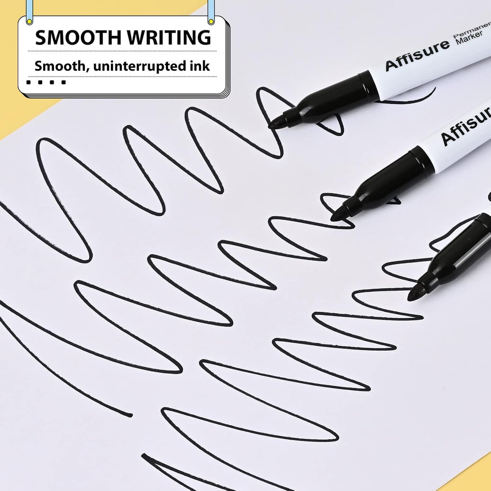 Permanent Markers, 100 Packspermanent Markers Bulk, Quick Dryingin One Second...