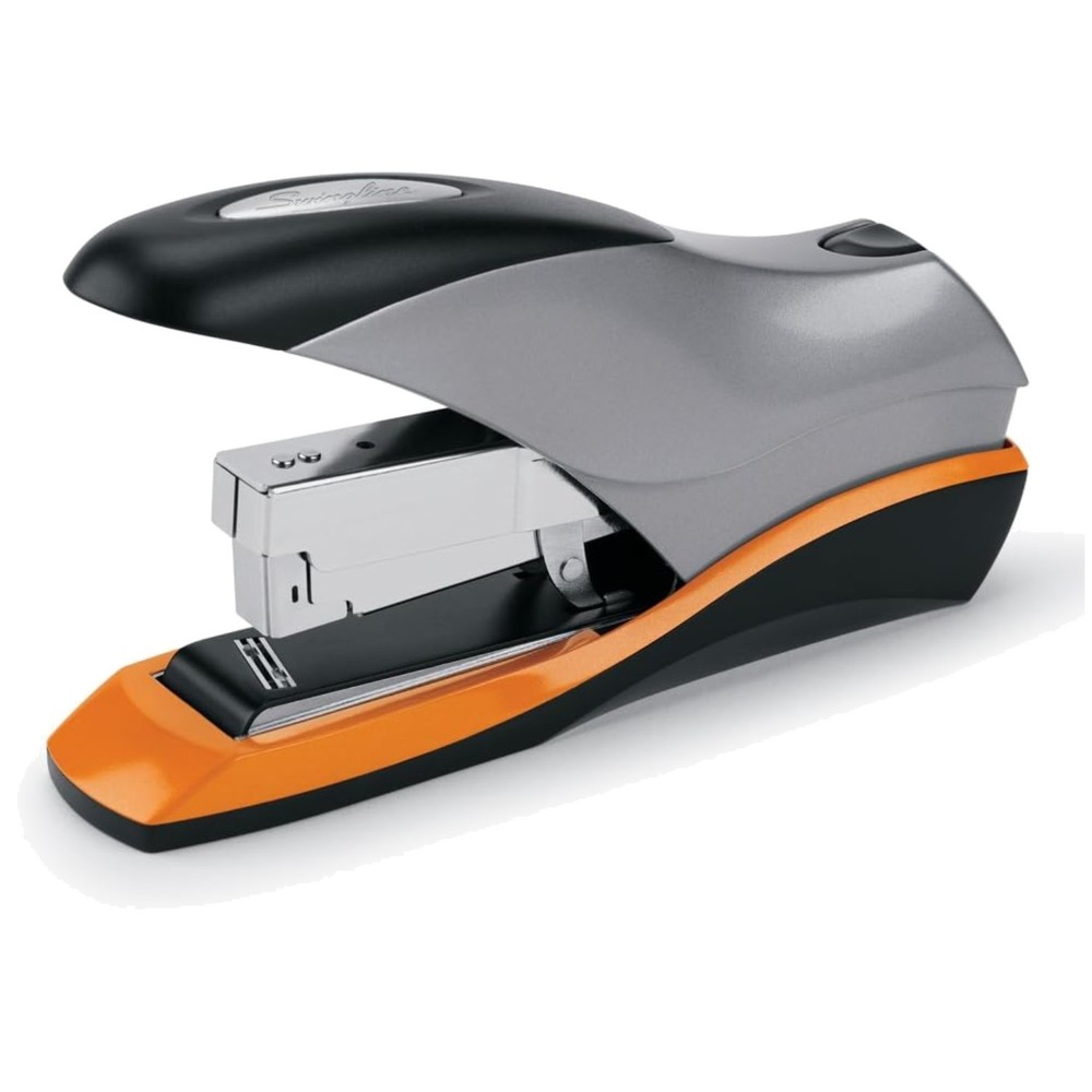Sleek Silver and Black Stapler, 70 Sheet Capacity