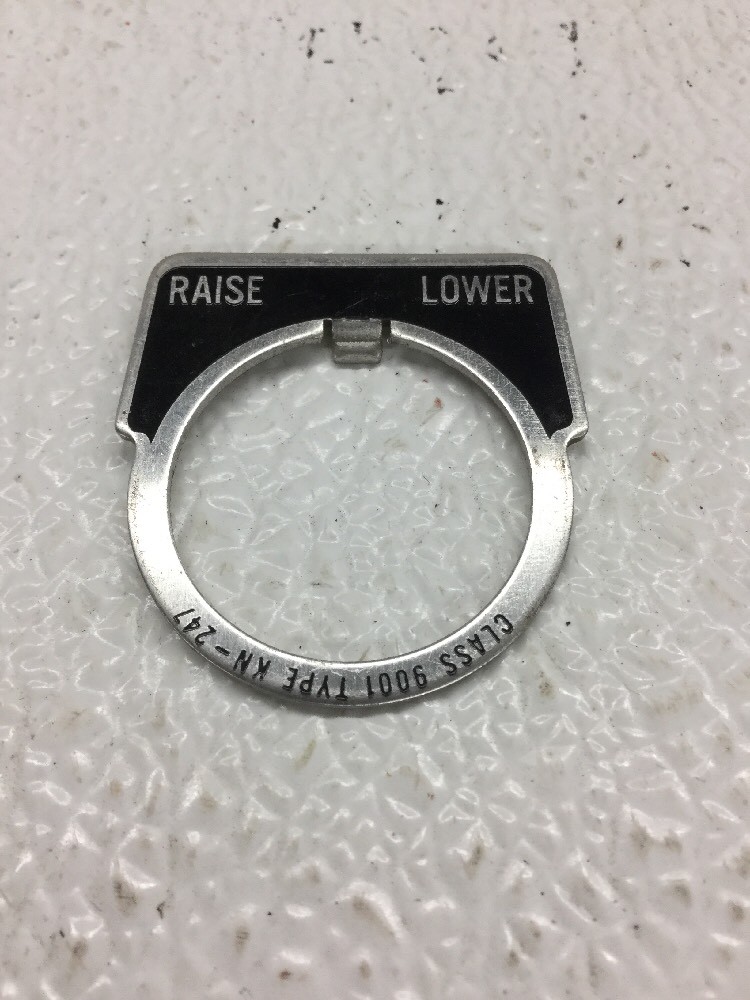 Square D 9001 KN-247 Push Button Legend "RAISE/LOWER"