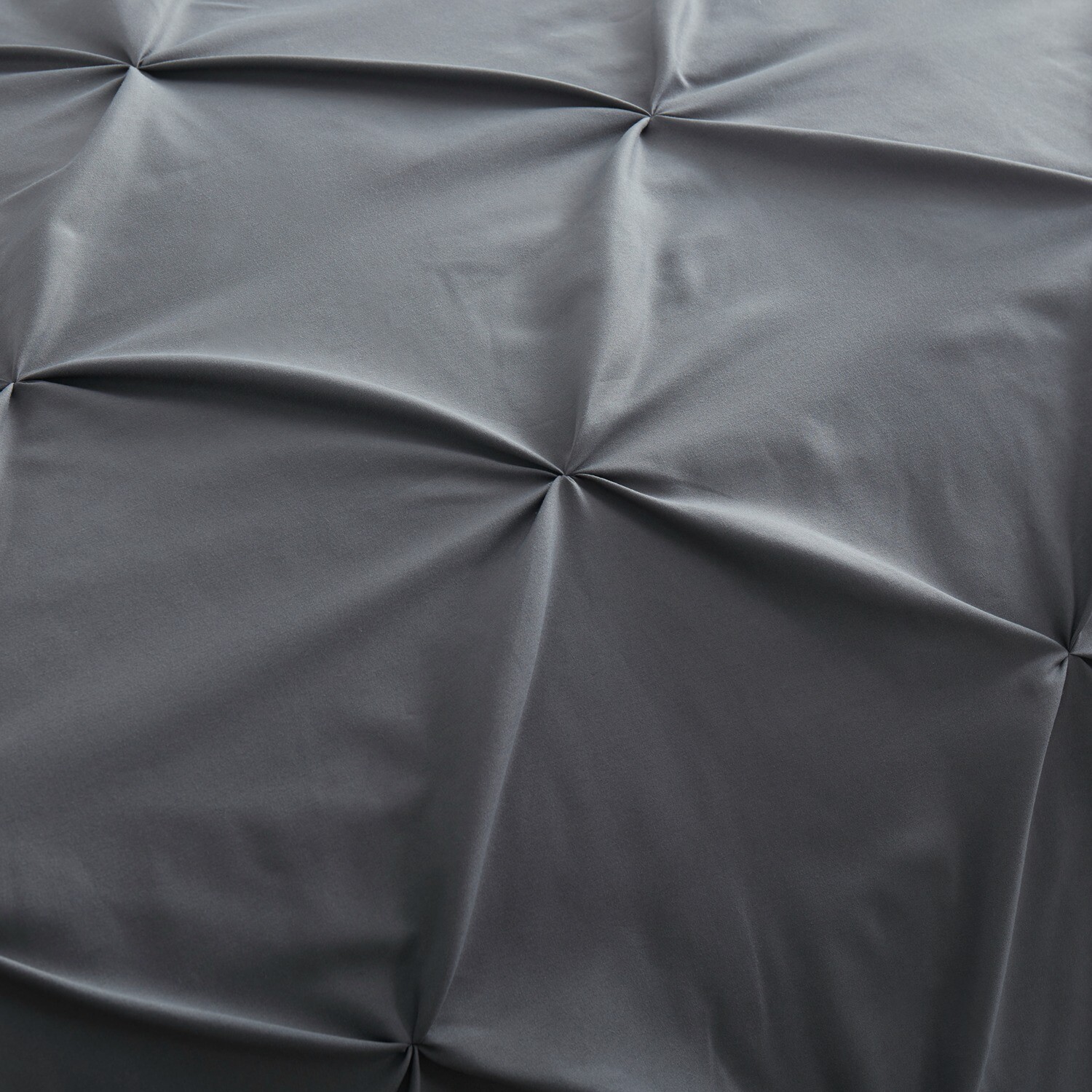 Pinch Pleat Duvet Cover Set, 3 Piece Luxurious Pintuck Comforter Cover by Nymbus