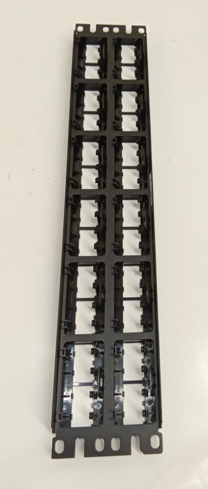 Panduit CPP48WBLY Mini-Com Modular Patch Panel with Faceplate 48 Port 2 RU Black