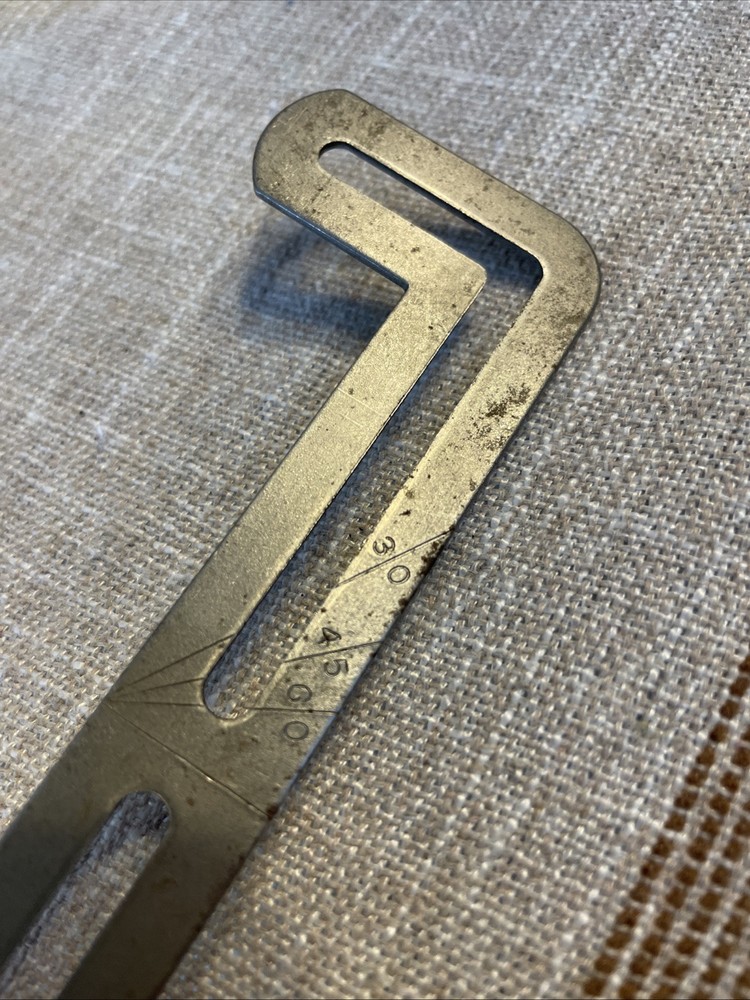 Vintage Bevel Ruler Part, Make Unknown Unmarked