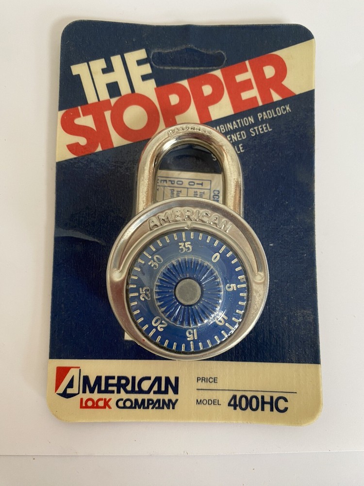 American Combination Lock Padlock 400HC Master Lock Made Locker Work School