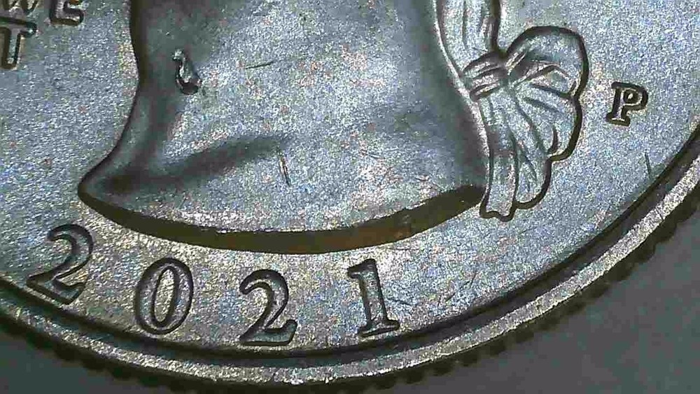 Two (2) 2021 P washington quarter. cihps errors plus face shield