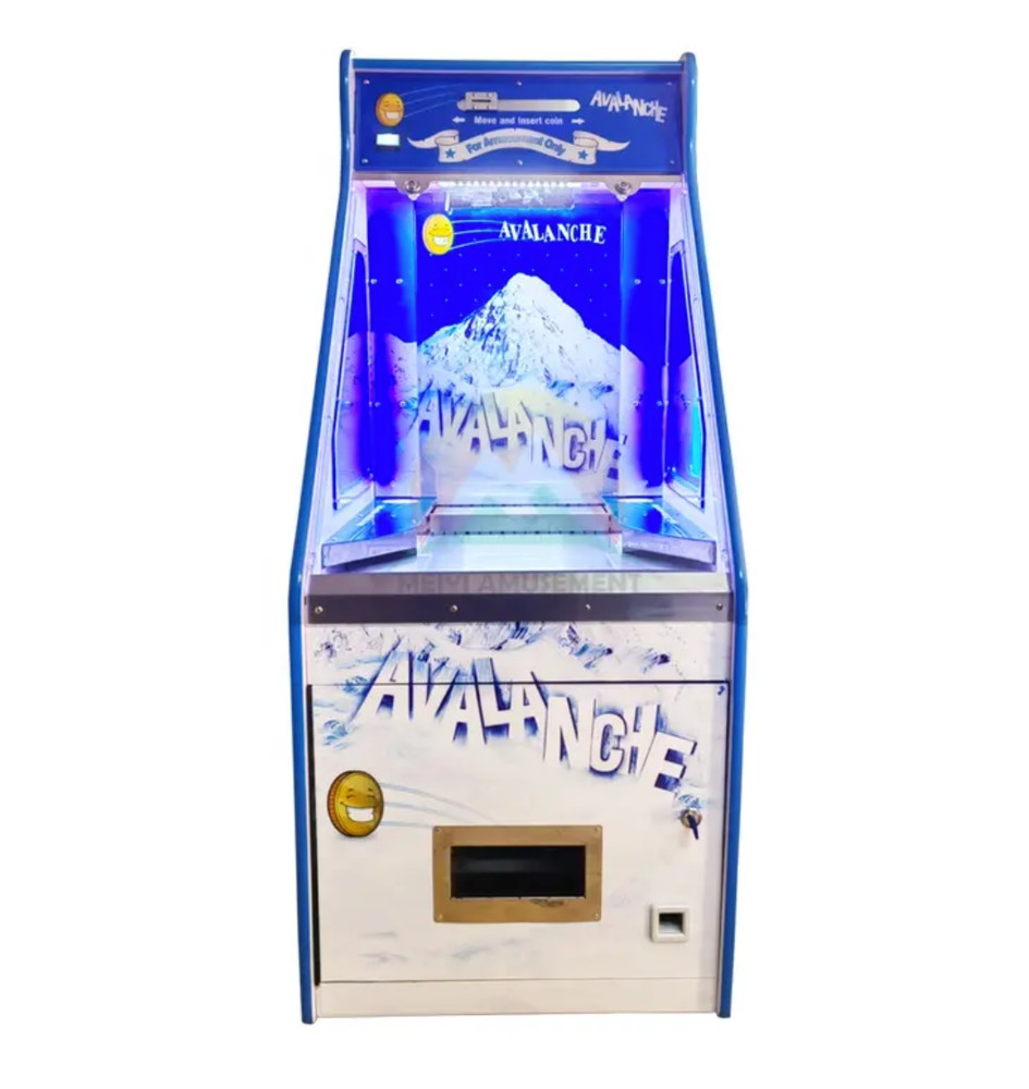 Bonus Hole Coin Pusher Machine Arcade With Bill Changer + Card Reader Avalanche