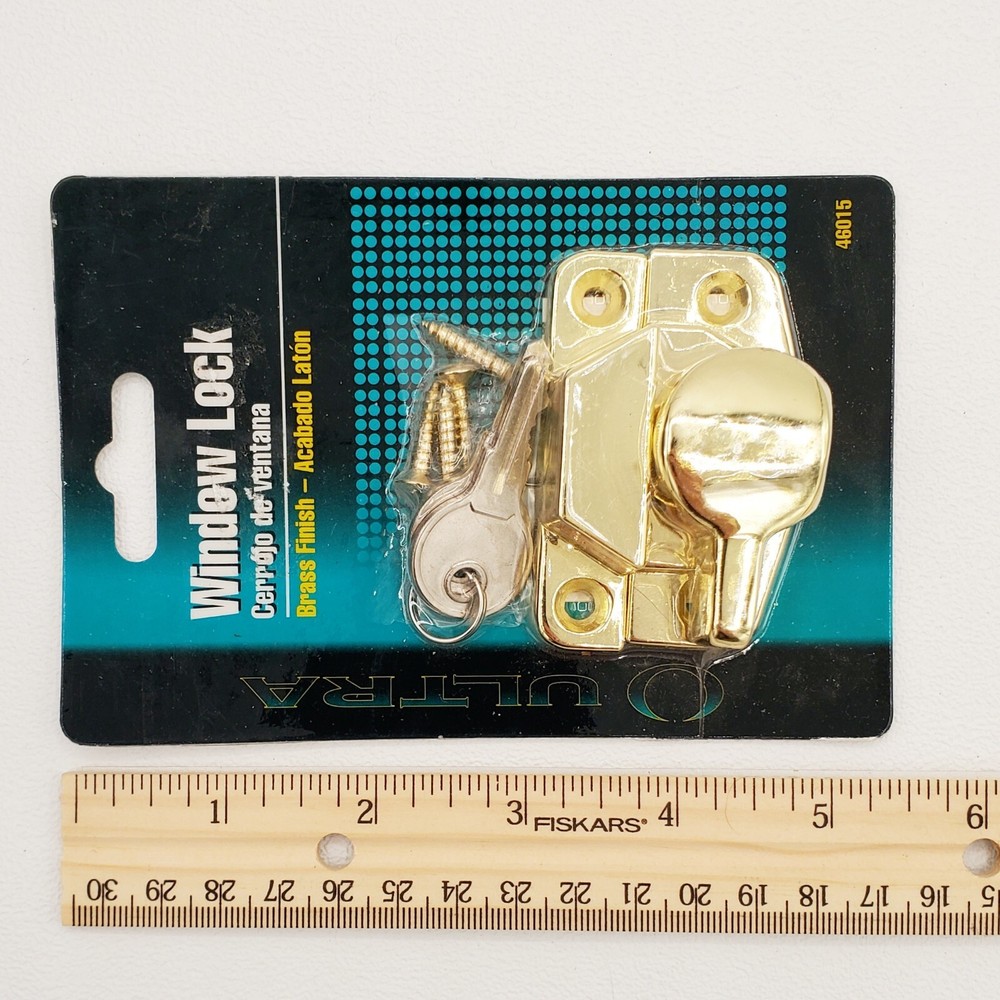 ULTRA Keyed Sash Window Lock Bright Brass Finish