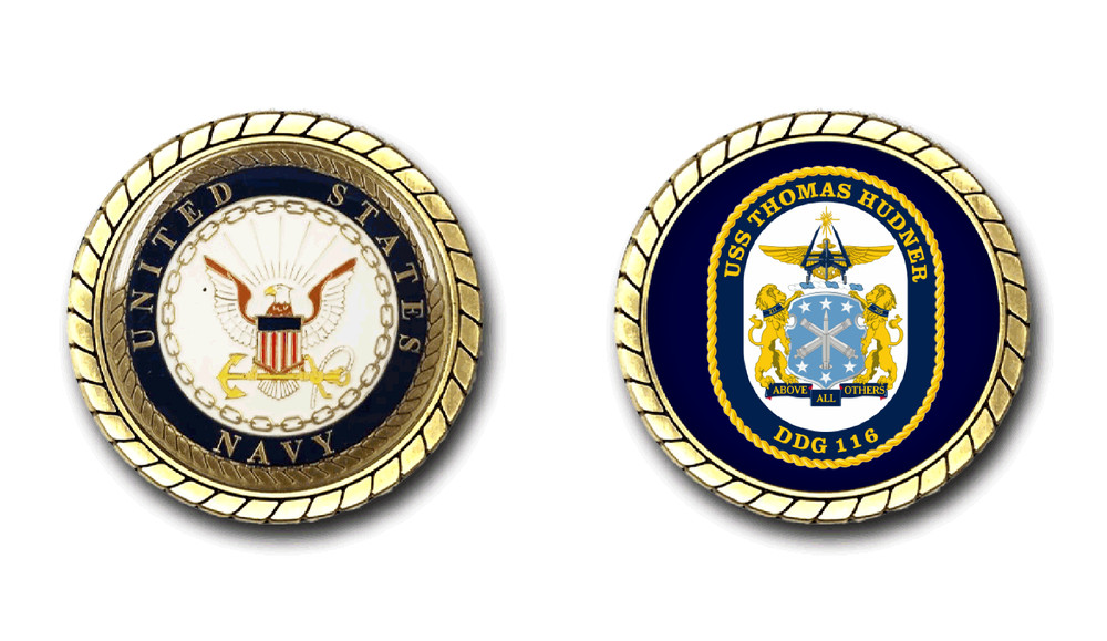 USS Thomas Hudner DDG-116 Crest Challenge Coin