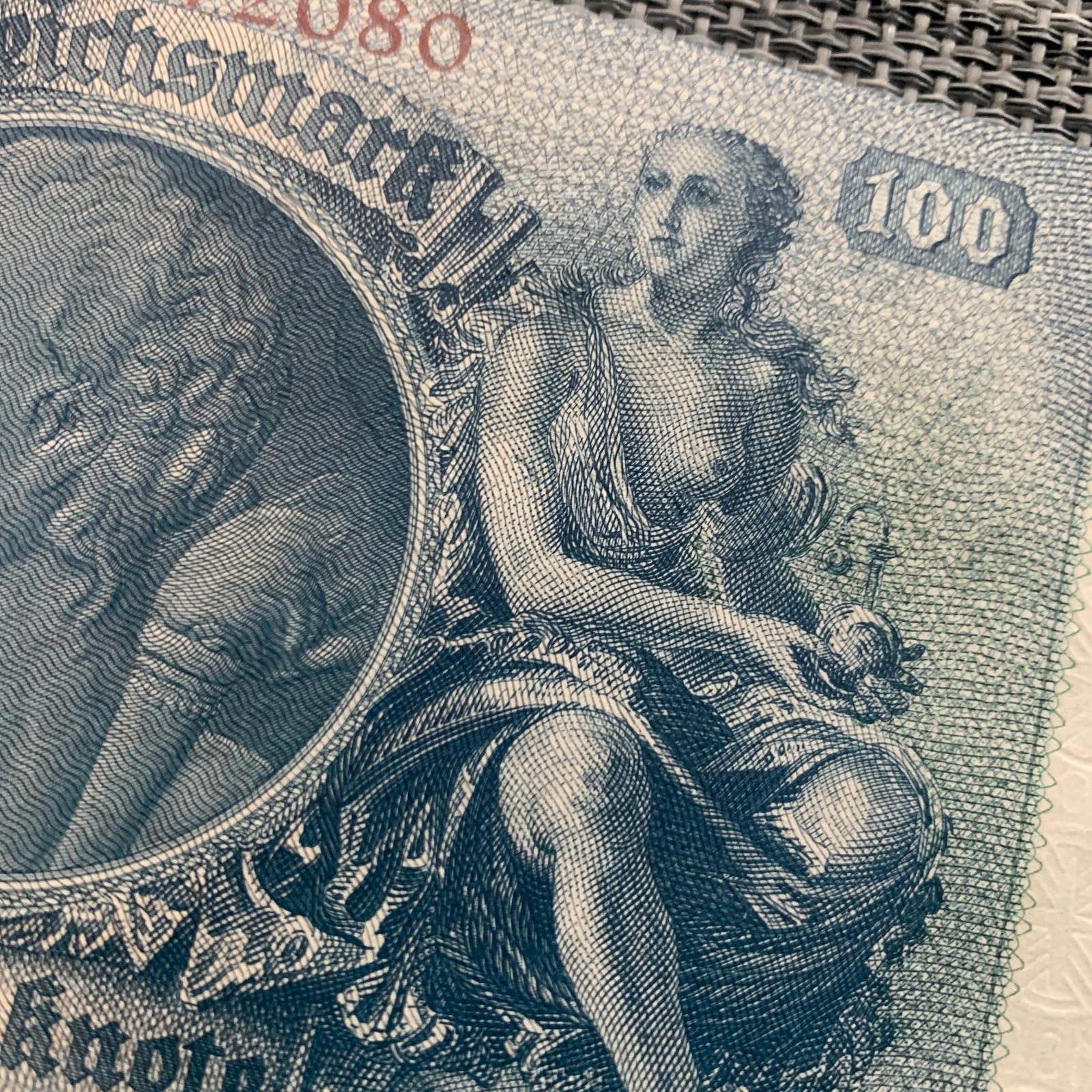 100 NAZI GERMAN Mark SWASTIKA Banknote (1935) P183 WWII, WW2 Currency Money