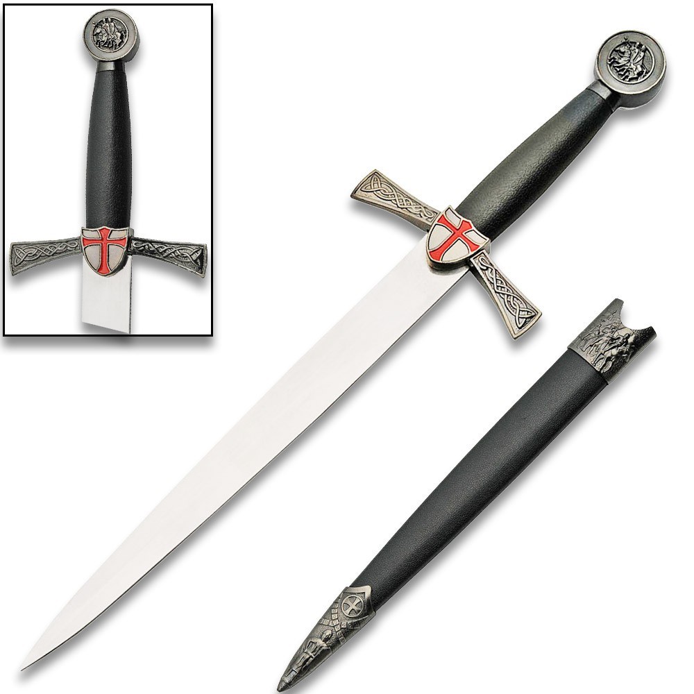 Knights Templar Dagger - Medieval Style Dagger with Sheath