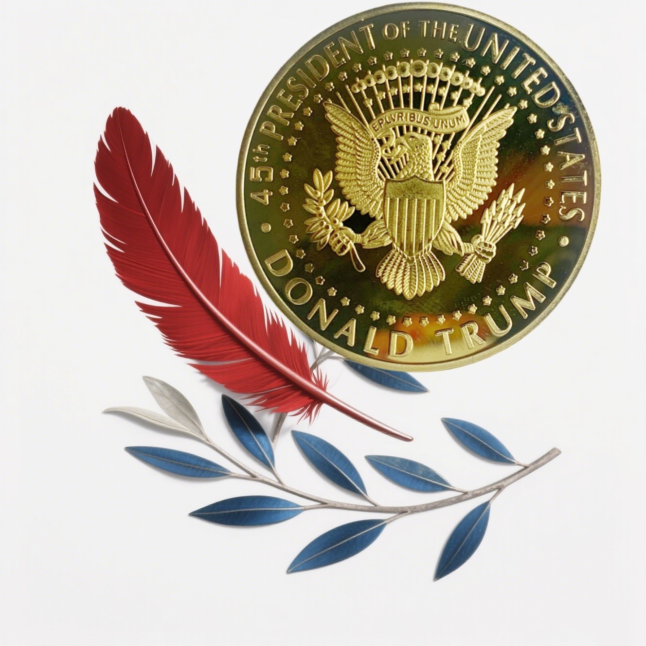 4 PCS 2024 President Trump Commemorative Coin Take America Back Metal Coin