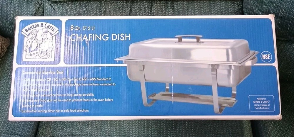 New Chafing Dish 8 Quart Bakers & Chefs