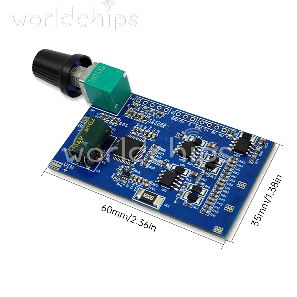 3-Phase Brushless Motor ESC Speed Controller Module W/ Hall DC12-24V 10A STC32G