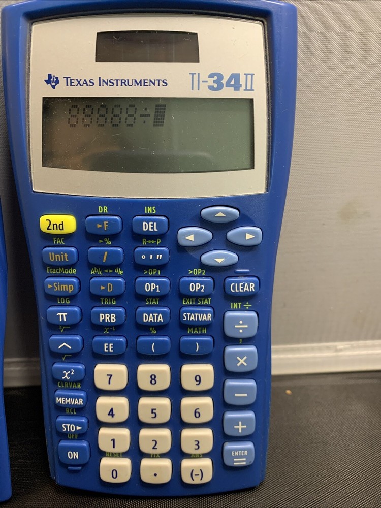 Texas instruments calculator T1 – 3411 blue working condition with cover