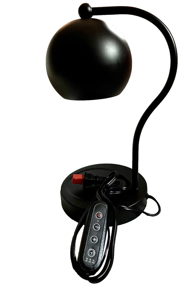 Tabletop Candle Lamp With Night Light Timer 2 Halogen Bulbs Metal Dimmable Light