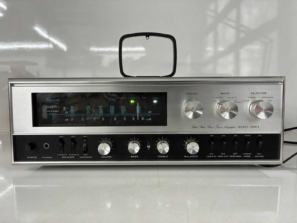 Vintage SANSUI 3000A SOLID STATE Stereo Receiver Amplifier Working Condition!