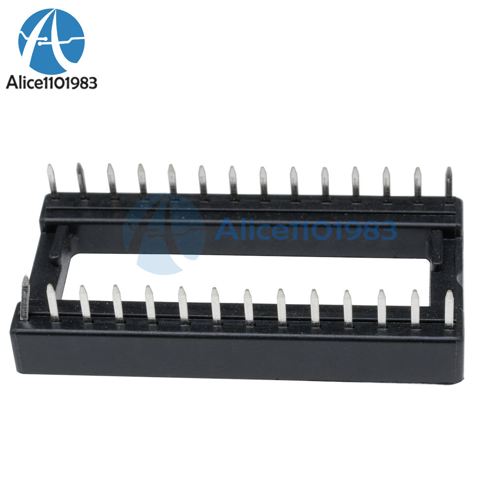 10PCS 28PIN 28 PIN DIP IC Socket Adaptor Solder WIDE Type Socket Pitch Dual Wipe