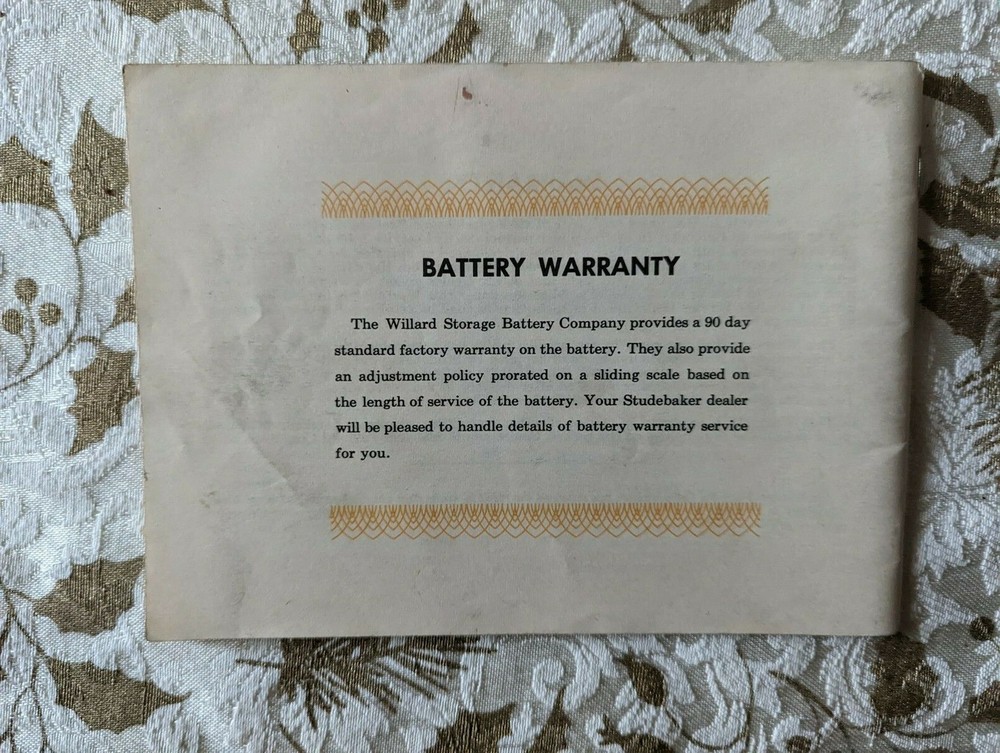 1956 Studebaker Owners Guide Manual