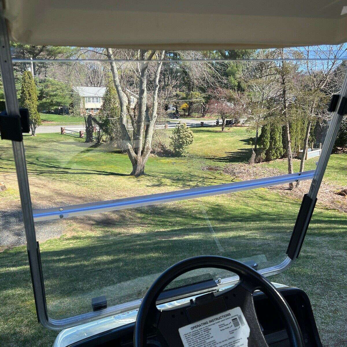 Clear Folding Windshield For 1995-2003 Yamaha G14 G16 G19 Golf Cart Part PC