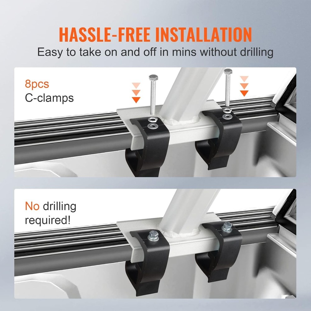 VEVOR Adjustable Truck Ladder Rack 800lbs Capacity