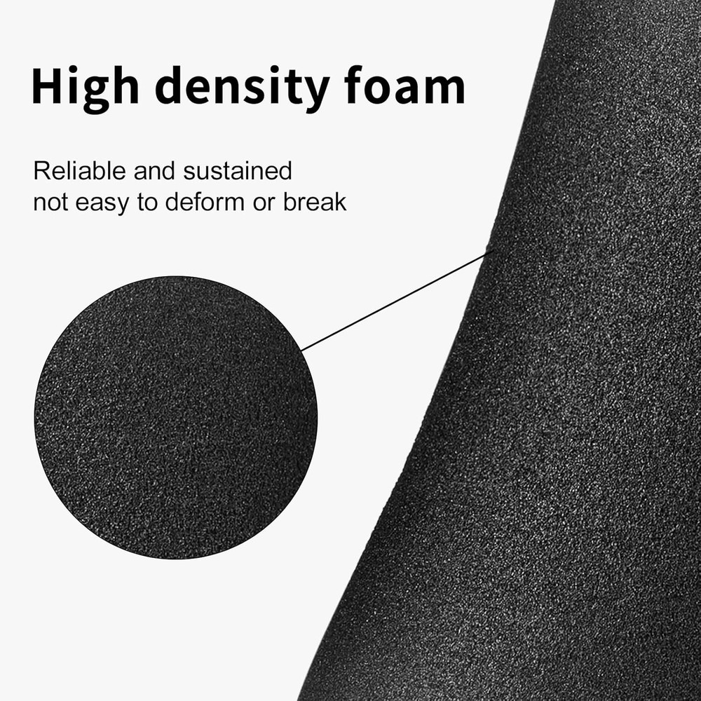 Sratte 4pcs Foot Foam Pads Rollers Set Weight Bench Replacement Black