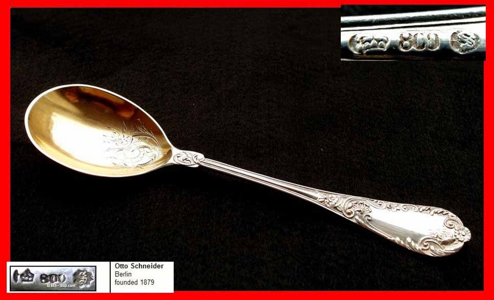 Rococo Serving Spoon, Otto Schneider, 800 Silver E191