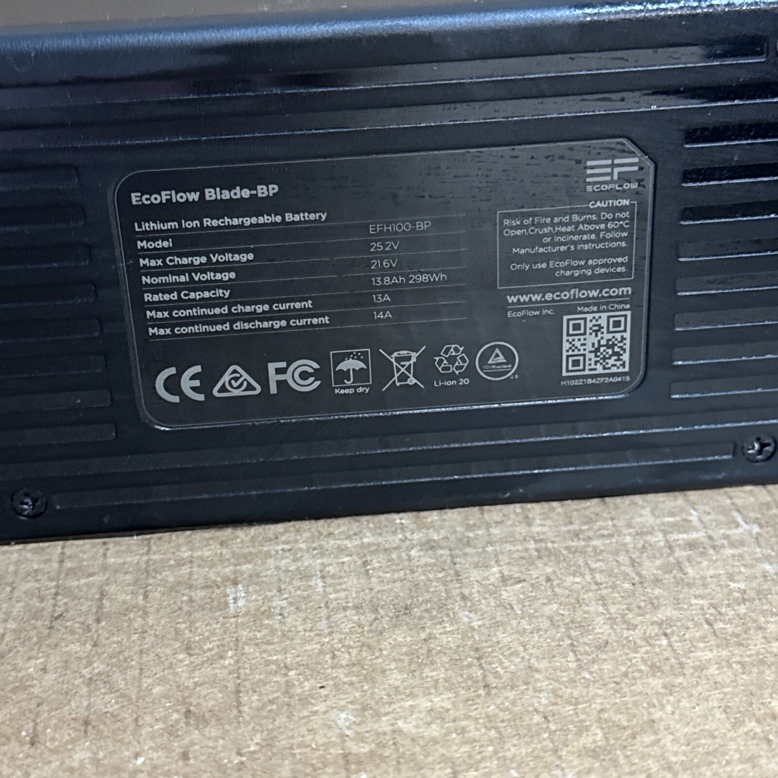 EcoFlow BLADE Robotic Lawn Mower Original Lithium Ion Extra Battery EFH00-BP