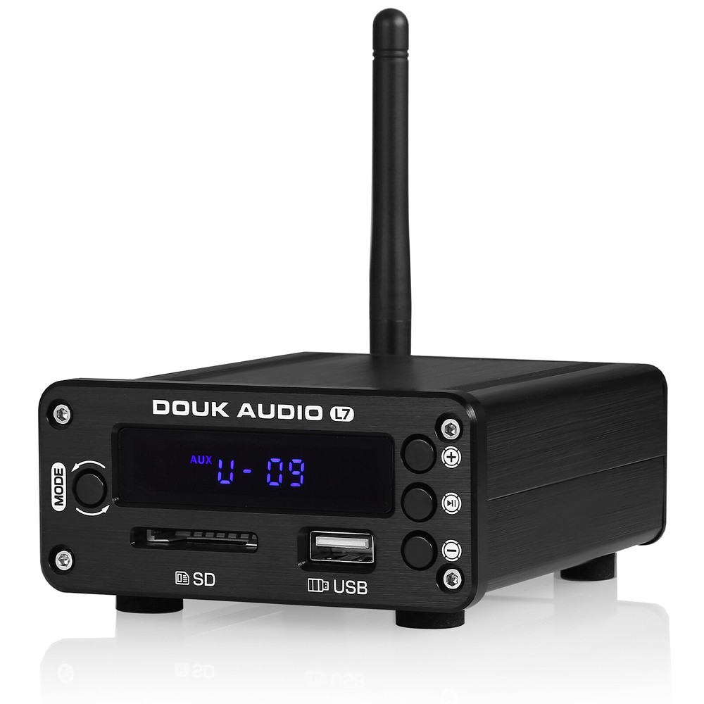 Bluetooth Audio Receiver USB DAC, Stereo Preamp Headphone Amp with SD/USB/FM/RCA