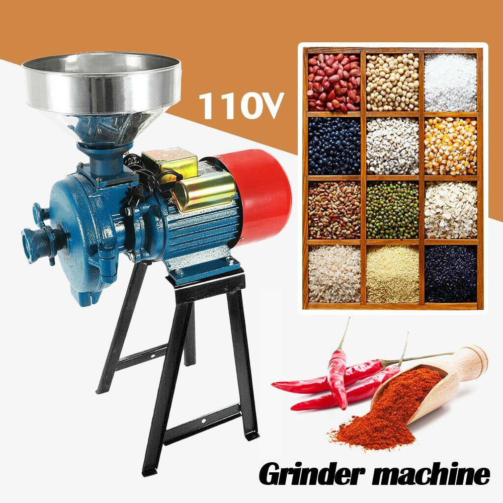 110V 3000W Electric Grinder Wet&Dry Feed/Flour Mill Cereals Grain Corn Wheat USA