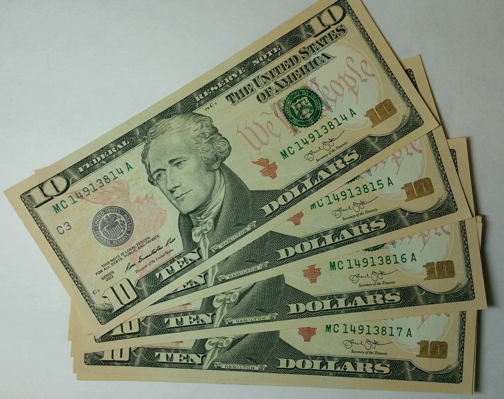 MIXED  $10 ✯Light/Med Circulated 2004-2017 Ten Dollar Bill 1 Note