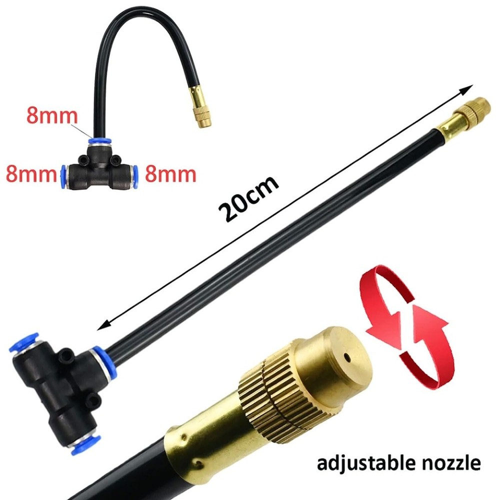 Mist Cooling Automatic Irrigation System-Misting System 33FT Misting Line & 1...
